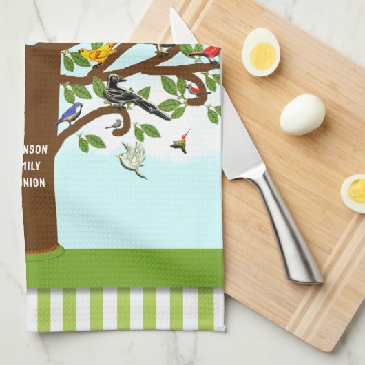 Familie Reünie Decor Keukenhanddoek (Quarter Fold)