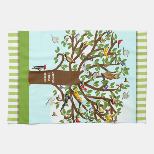 Familie Reünie Decor Keukenhanddoek (Horizontaal)