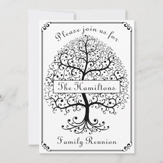 Familie reünie Elegant Moderne Eenvoudige Partij Kaart (Voorkant)