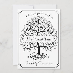 Familie reünie Elegant Moderne Eenvoudige Partij Kaart