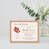 Familie Reünie 'Fall Leaf', Party Save the Date Aankondigingskaart (Staand voorkant)