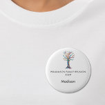 Familie reünie Familiestructuur Aangepaste naam La Ronde Button 5,7 Cm<br><div class="desc">Deze familienaam Tag Button is versierd met een stamboom in de kleuren van de regenboog. Eenvoudig aan te passen met uw familienaam. Maakt een geweldig souvenir na het evenement. Omdat we ons eigen kunstwerk creëer,  zal je dit exacte afbeelding niet vinden van andere ontwerpers.</div>