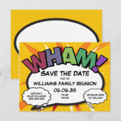 Familie Reünie Feest Save the Date Modern Plezieri Aankondigingskaart (Voorkant / Achterkant)