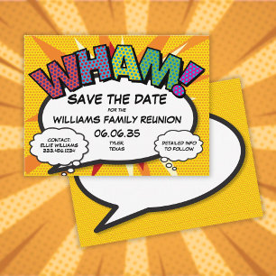 Familie Reünie Feest Save the Date Modern Plezieri Aankondigingskaart