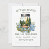 Familie Reünie Forest Cabin Moderne Uitnodiging (Voorkant)