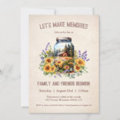 Familie Reünie Forest Cabine Uitnodiging (Voorkant)