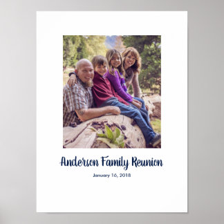 Familie Reünie foto aangepaste Sign In Party Board Poster