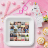 Familie reünie Foto Collage Keepomwille Papieren Bordje (Feest)