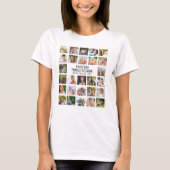 Familie reünie foto collage rustieke  naam t-shirt (Voorkant)