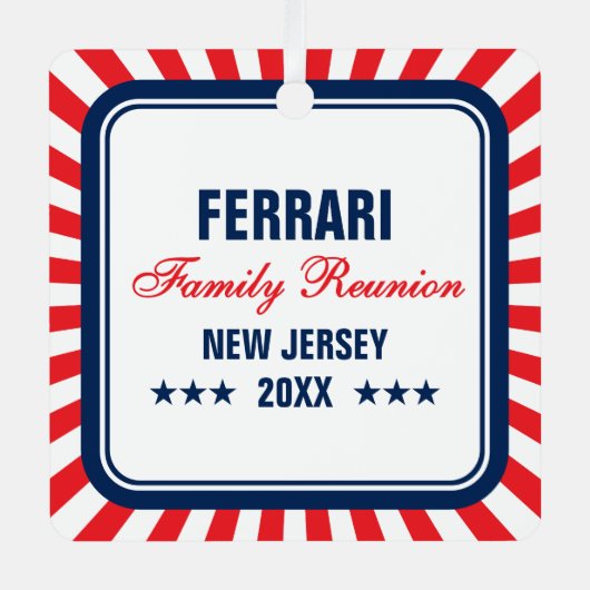 Familie Reünie Foto Kerst Ornament (Voorkant)