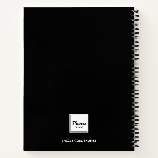 Familie reünie foto zwart wit monogram notitieboek (Achterkant)