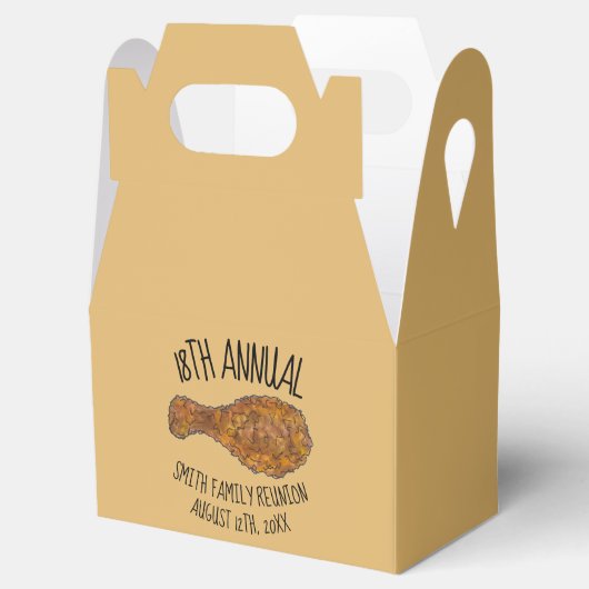 Familie reünie Fried Chicken Leg drumstick Picnic Bedankdoosjes (Geopend)