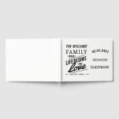 Familie Reünie Gastboek Typografie Zwart Wit Gastenboek (Volledig)