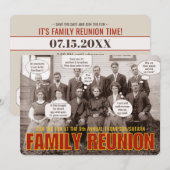 Familie reünie - Gebruik uw foto Funny Uitnodiging (Voorkant / Achterkant)