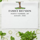 Familie Reünie Genealogie Boom Neven Komen Samen Theedoek (Gevouwen)