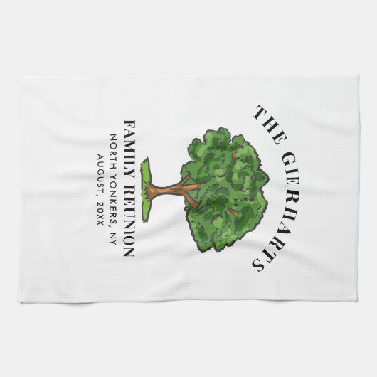 Familie Reünie Genealogie Boom Neven Komen Samen Theedoek (Horizontaal)