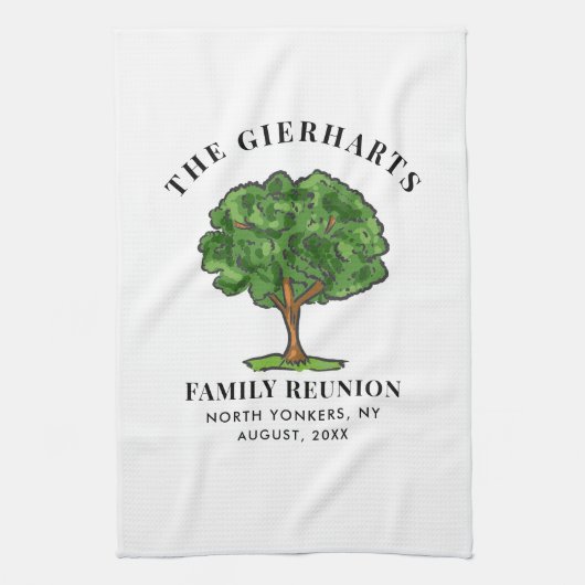 Familie Reünie Genealogie Boom Neven Komen Samen Theedoek (Verticaal)