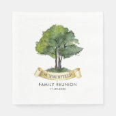 Familie Reünie Genealogie Boomneven Feestpapier Servet (Voorkant)