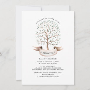 Familie Reünie Genealogie Stamboom Aquarel Modern Kaart