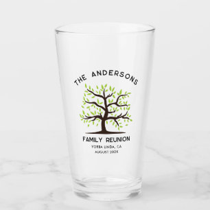 Familie Reünie Genealogie Tree Party Custom Glas