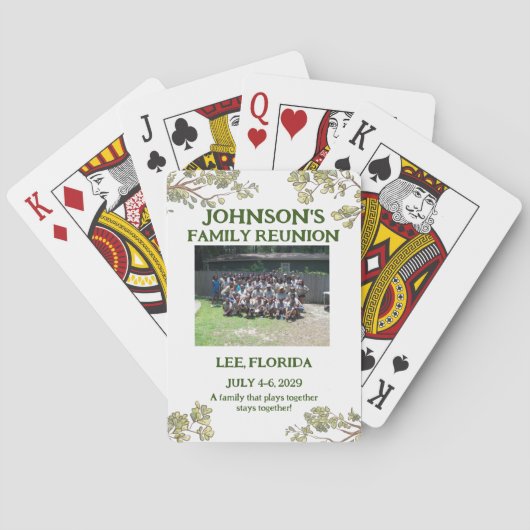 Familie Reünie Gift Speelkaarten (Achterkant)
