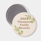 Familie reünie Green Tree Branch Keepomwille Memen Magneet (Voorkant / Achterkant)