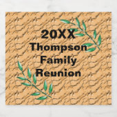 Familie reünie Green Tree Branch Large Gathering Bier Etiket (Enkel label)