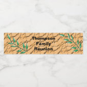 Familie reünie Green Tree Branch Large Gathering Waterfles Etiket (Enkel label)