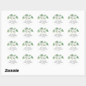 Familie reünie groen gepersonaliseerd ronde sticker (Vel)