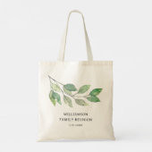 Familie Reünie Groen Gepersonaliseerd Tote Bag (Achterkant)