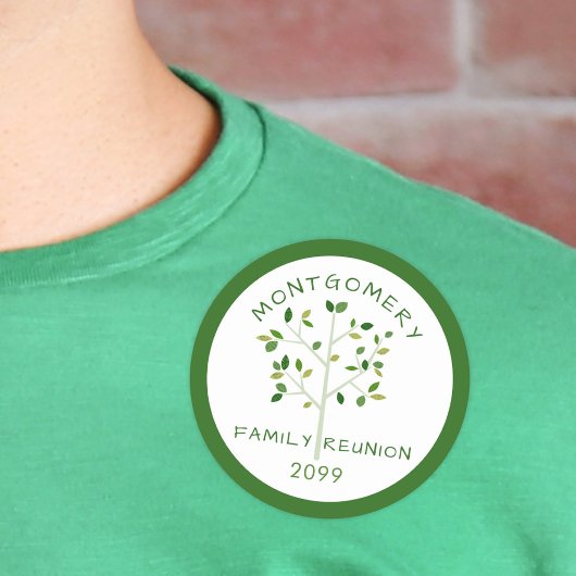 Familie reünie - Groene herdenking Ronde Sticker
