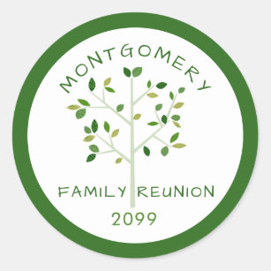 Familie reünie - Groene herdenking Ronde Sticker