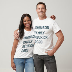 Familie Reünie Groene Typografie T-shirt