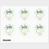 Familie reünie HALLO MIJN NAAM IS Ronde Sticker (Vel)