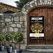 Familie reünie handen boom bladeren op maat spandoek