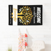 Familie reünie handen boom bladeren op maat spandoek (Insitu)