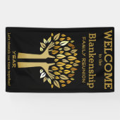 Familie reünie Hands Up Tree biedt aangepaste bann Spandoek (Horizontaal)