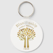 Familie reünie Hands Up Tree biedt aangepaste Sleutelhanger (Voorkant)