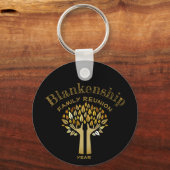 Familie reünie Hands Up Tree biedt aangepaste Sleutelhanger (Voorkant)