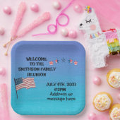 Familie Reünie Juli 4th thema Feest Papieren Bordje (Feest)