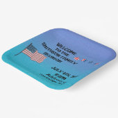 Familie Reünie Juli 4th thema Feest Papieren Bordje (Gebogen)