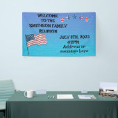 Familie Reünie Juli 4th thema Feest Spandoek (Beurs)