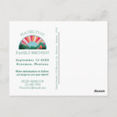 Familie reünie kamp save the date briefkaart (Achterkant)