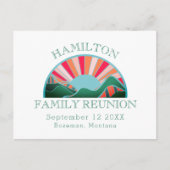 Familie reünie kamp save the date briefkaart (Voorkant)