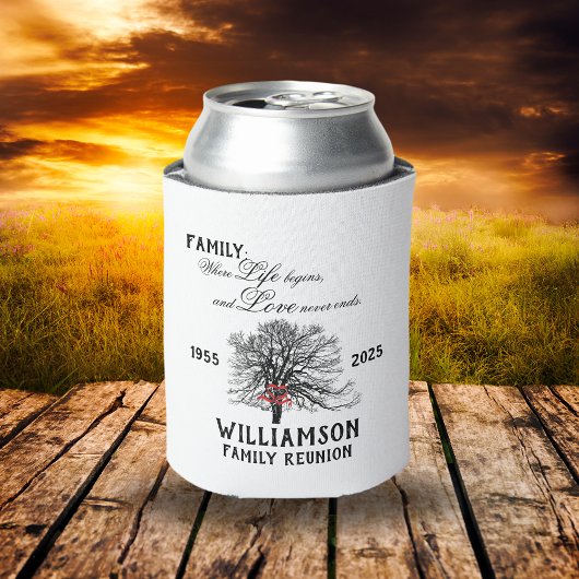 Familie Reünie Keepsake Tree Life Quote Blikjeskoeler
