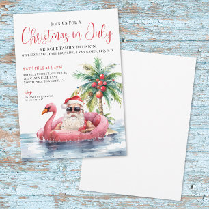 Familie Reünie Kerstmis In Juli Kaart