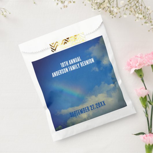 Familie Reünie Kleurrijke Regenboog Jaarlijkse Eve Bedankzakje (Gezegeld)