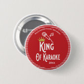 Familie reünie Koning van Karaoke Zingen Ronde Button 5,7 Cm (Voorkant /achterkant)