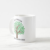 Familie Reünie Leuke Groene Boom Custom Keepsake Koffiemok (Voorkant links)