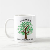 Familie Reünie Leuke Groene Boom Custom Keepsake Koffiemok (Links)